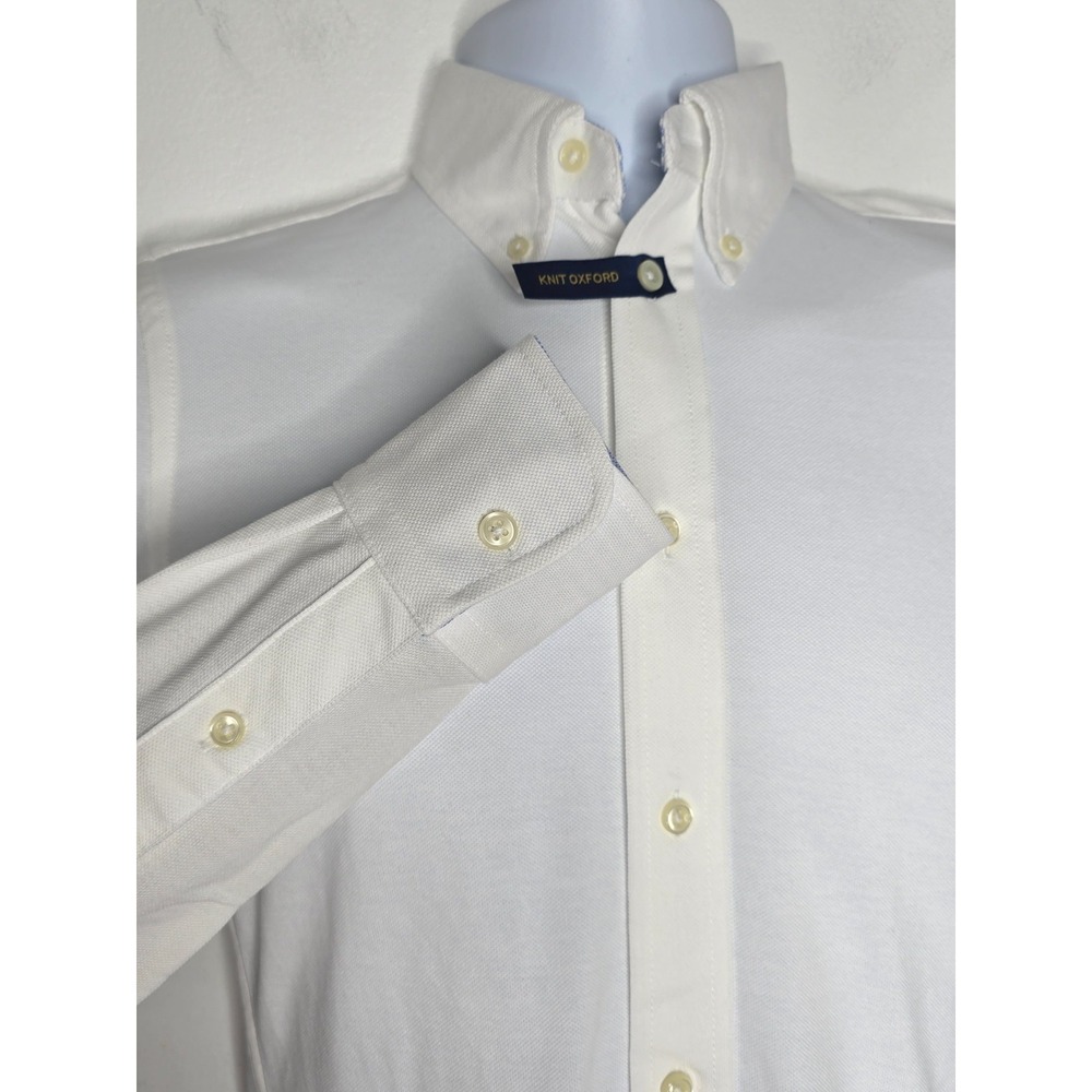 Polo Ralph Lauren Mens Button Shirt XS Knit Oxford White Long Sleeve NEW $110